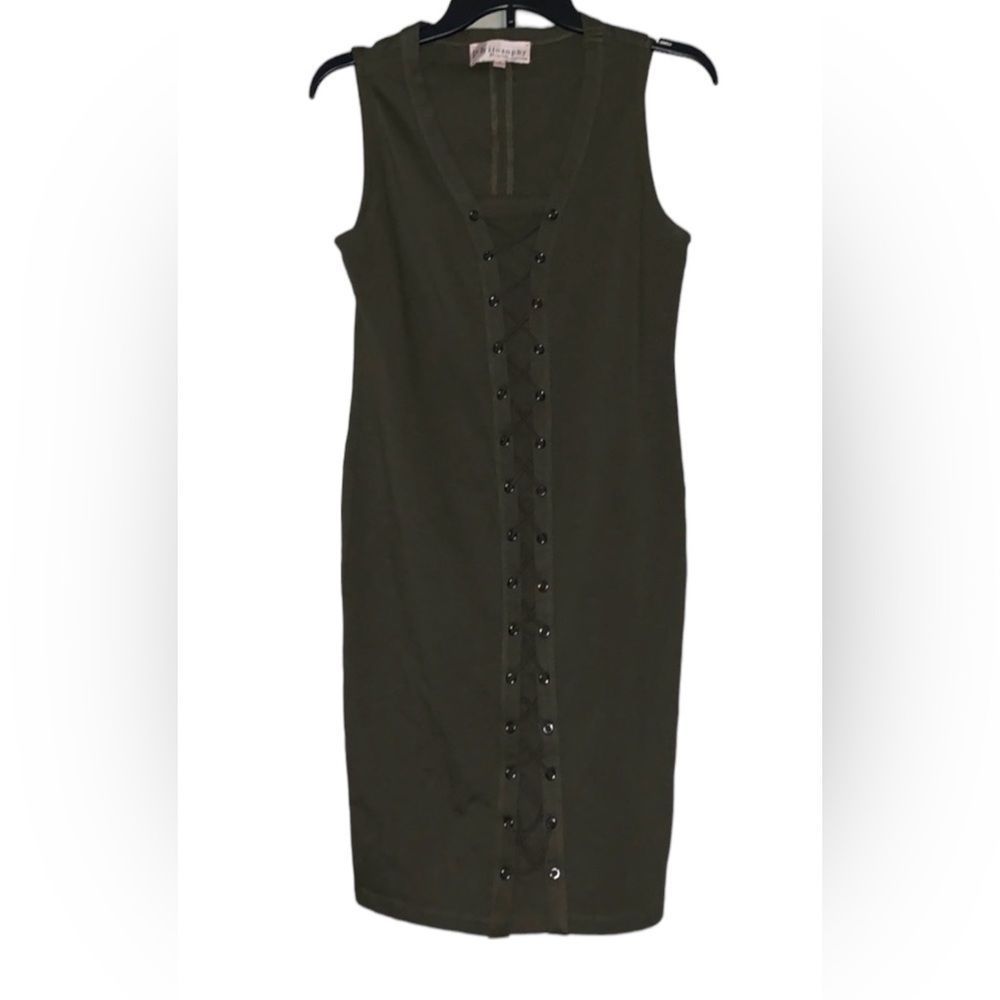 Philosophy Republic Clothing, Green Fitted Mini Dress, Small, Usesd